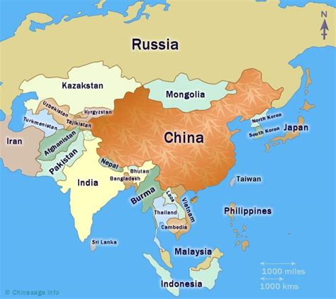 what countries are on the border of china